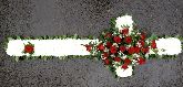Cross with Greened Edge and Red Roses 5ft 