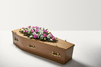 Classic Lily and Rose Coffin Spray