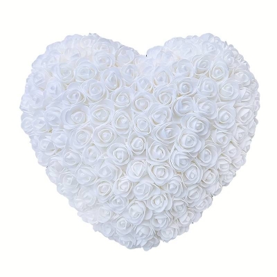 White foam rose heart