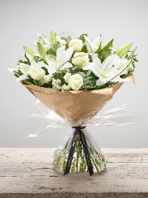 Peaceful All White Bouquet