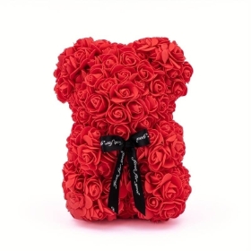 Red Rose Bear   Artificial Foam Roses